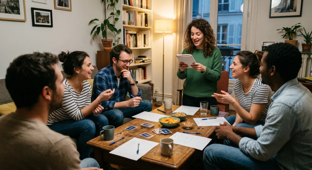 Des personnes participent à un quiz