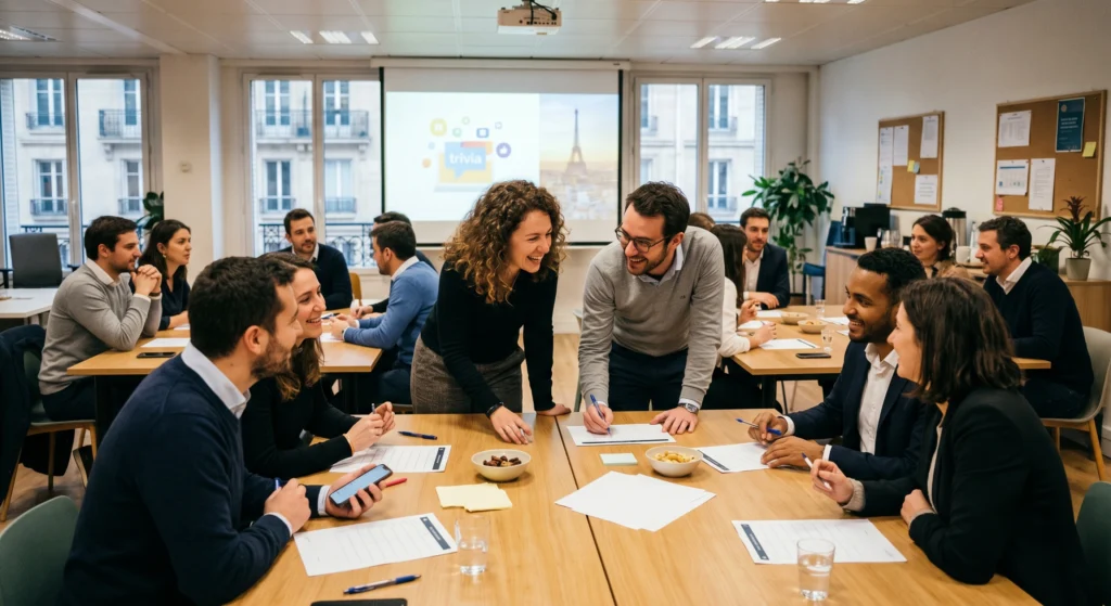 des personnes organisent un quiz