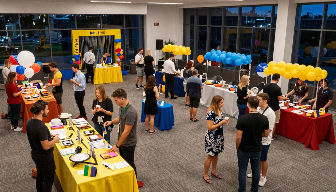 Des employés d'entreprise organisent une soirée d'entreprise