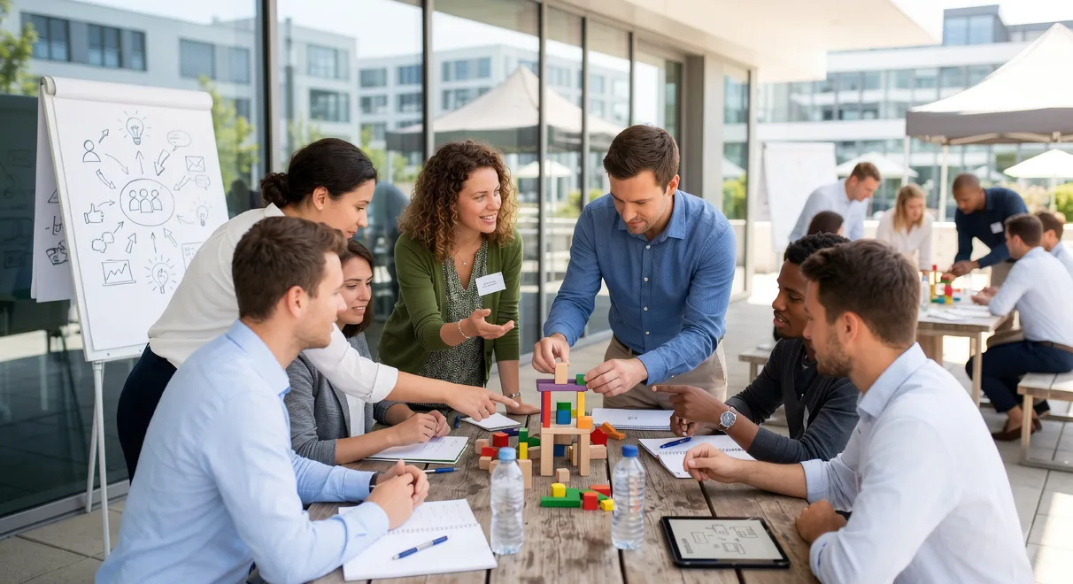 Plusieurs personnes discutent autour d'une table